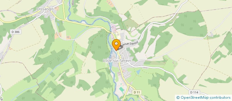 localisation de l'entreprise MADAME AMELINE MARC  L'ISLE-SUR-SEREIN