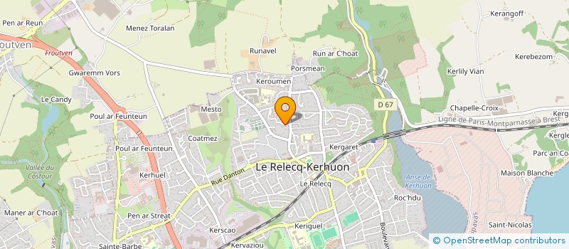 localisation de l'entreprise MADAME AMELINE RIOU  LE RELECQ-KERHUON