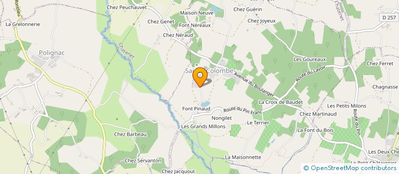 localisation de l'entreprise MADAME AMELY BOUCAUD  SAINTE-COLOMBE