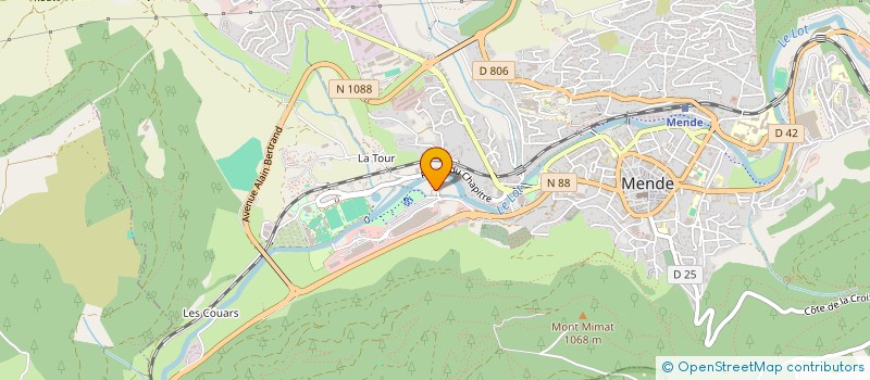 localisation de l'entreprise MADAME AMELYA BOURGUET  MENDE