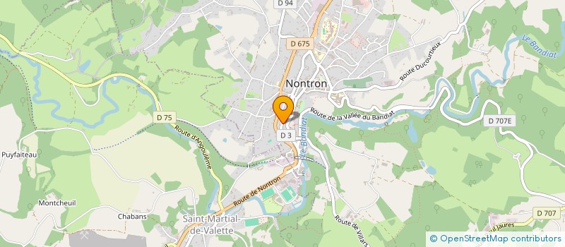 localisation de l'entreprise MADAME AMERY BRABAN à NONTRON