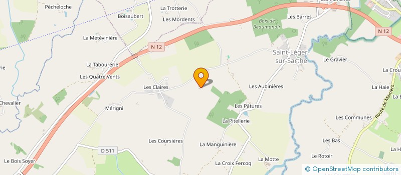 localisation de l'entreprise MADAME AMERYE LANGLOIS à SAINT-LEGER-SUR-SARTHE