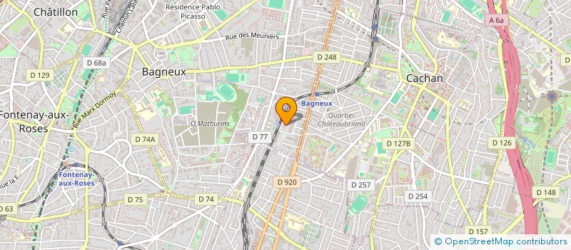 localisation de l'entreprise MADAME AMEVI TETE  BAGNEUX
