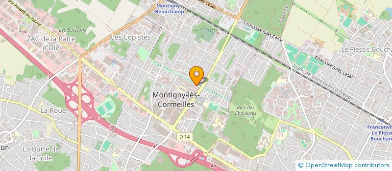 localisation de l'entreprise MADAME AMINA AMEUR  MONTIGNY-LES-CORMEILLES