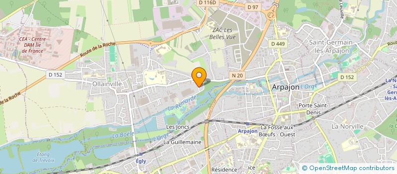 localisation de l'entreprise MADAME AMINA BECHAR  OLLAINVILLE