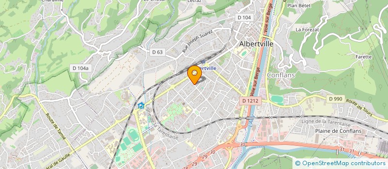 localisation de l'entreprise MADAME AMINA BELHAMRA  ALBERTVILLE