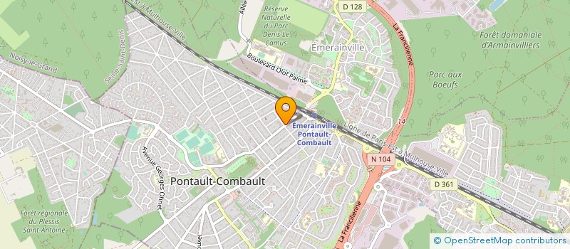 localisation de l'entreprise MADAME AMINA BOUSRI à PONTAULT-COMBAULT