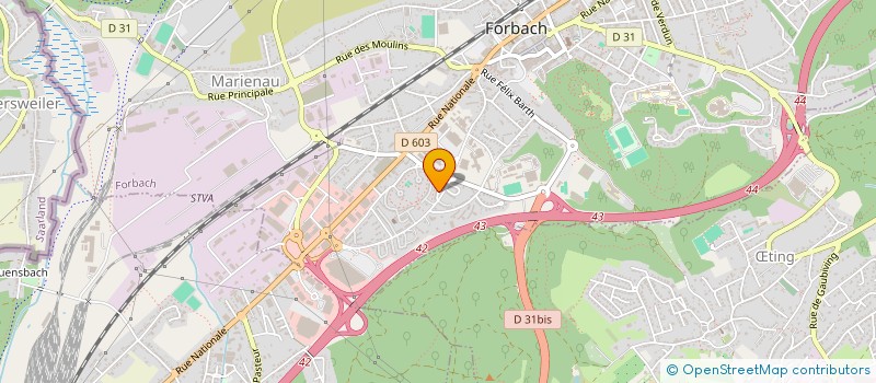localisation de l'entreprise MADAME AMINA CHAMEKH à FORBACH
