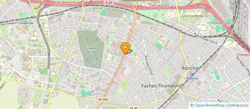 localisation de l'entreprise MADAME AMINA GADROUZ  FACHES-THUMESNIL