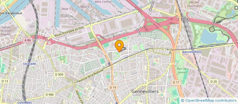 localisation de l'entreprise MADAME AMINA KARA  GENNEVILLIERS