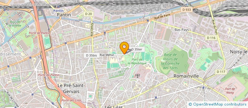 localisation de l'entreprise MADAME AMINA RABEHI  PANTIN