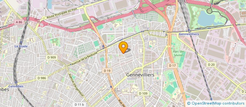 localisation de l'entreprise MADAME AMINA SAIDI à GENNEVILLIERS