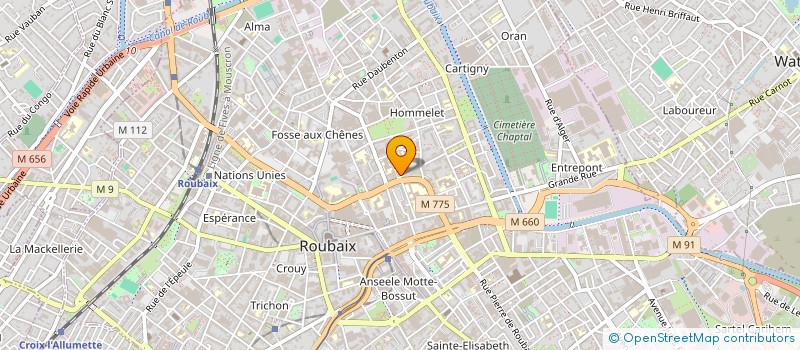 localisation de l'entreprise MADAME AMINA SEROUR  ROUBAIX