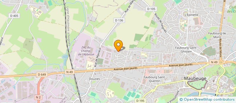 localisation de l'entreprise MADAME AMINE BOUDZALI  MAUBEUGE