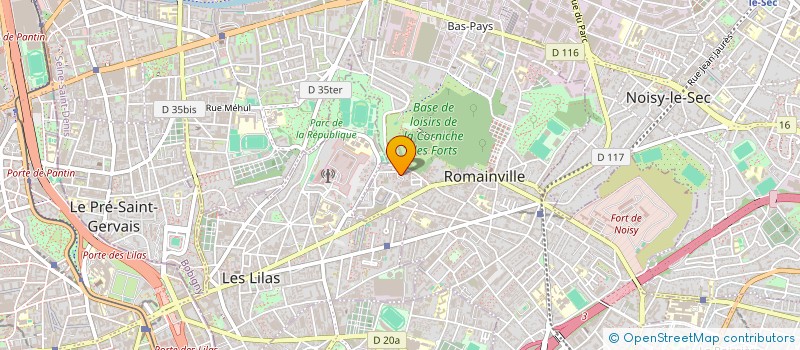 localisation de l'entreprise MADAME AMIRA DJEGHDIR à ROMAINVILLE
