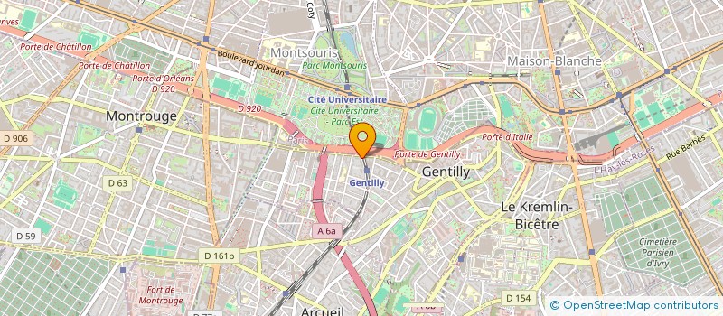 localisation de l'entreprise MADAME AMIRA FELLAH  GENTILLY