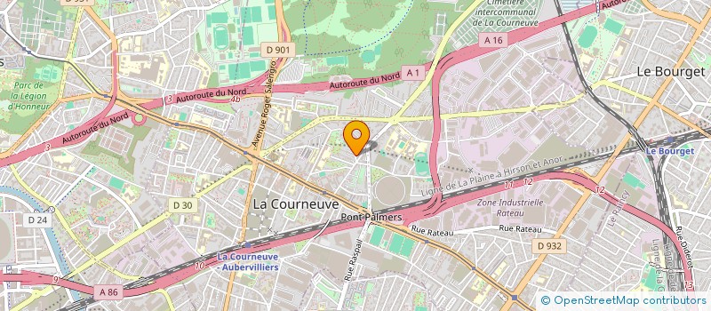 localisation de l'entreprise MADAME AMRANE ABBACHE à LA COURNEUVE