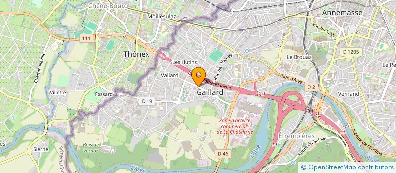localisation de l'entreprise MADAME ANA BRAZ à GAILLARD