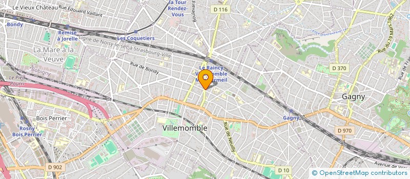 localisation de l'entreprise MADAME ANA VAYON NUNEZ  VILLEMOMBLE