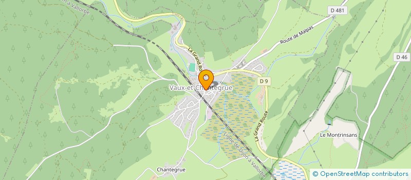 localisation de l'entreprise MADAME ANABELA RODRIGUES COSTA  VAUX-ET-CHANTEGRUE