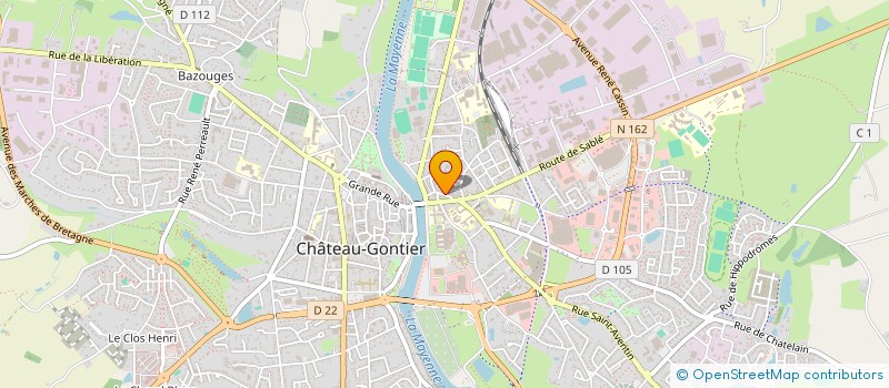 localisation de l'entreprise MADAME ANABELLE HUBAUT à CHATEAU-GONTIER-SUR-MAYENNE