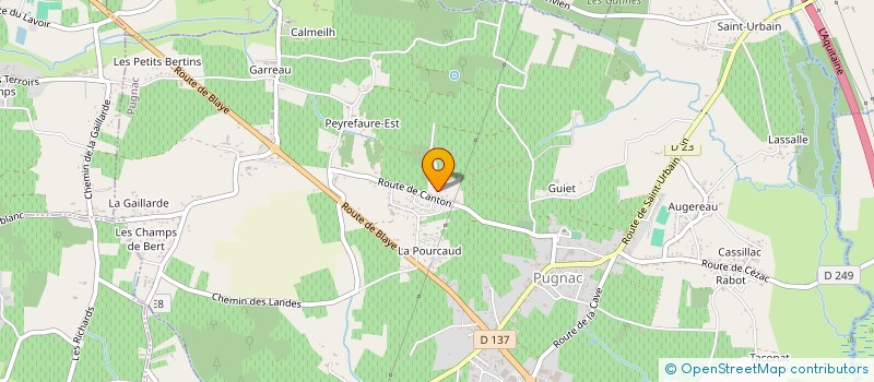 localisation de l'entreprise MADAME ANABELLE LALIEU  PUGNAC