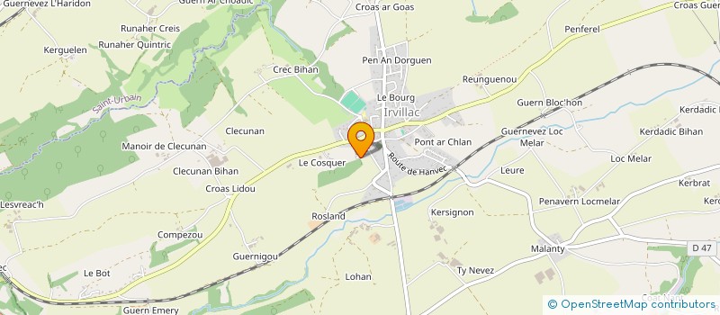 localisation de l'entreprise MADAME ANAEL GUYOMARCH  IRVILLAC