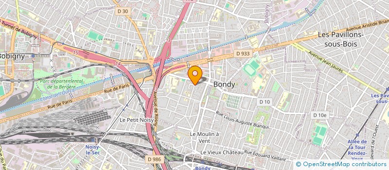 localisation de l'entreprise MADAME ANAELLE AFRAOUI  BONDY