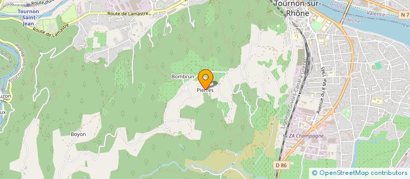 localisation de l'entreprise MADAME ANAELLE CROISET à TOURNON-SUR-RHONE