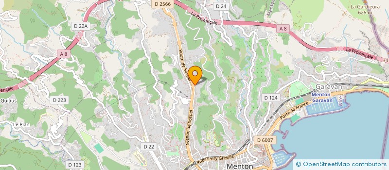 localisation de l'entreprise MADAME ANAELLE DINART  MENTON