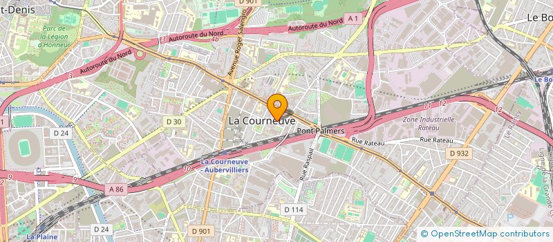 localisation de l'entreprise MADAME ANAELLE LALOUM à LA COURNEUVE