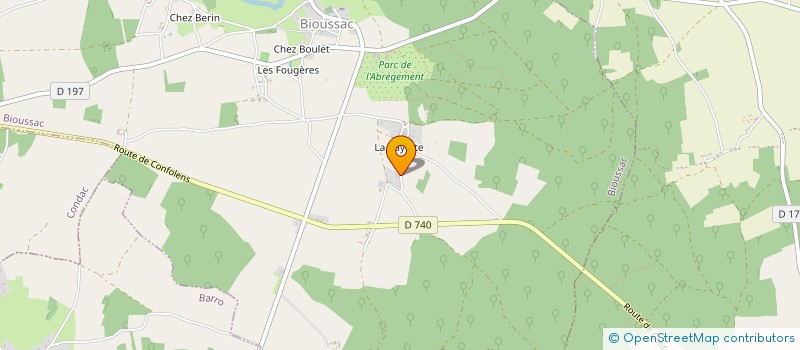 localisation de l'entreprise MADAME ANAELLE MAINIER  BIOUSSAC