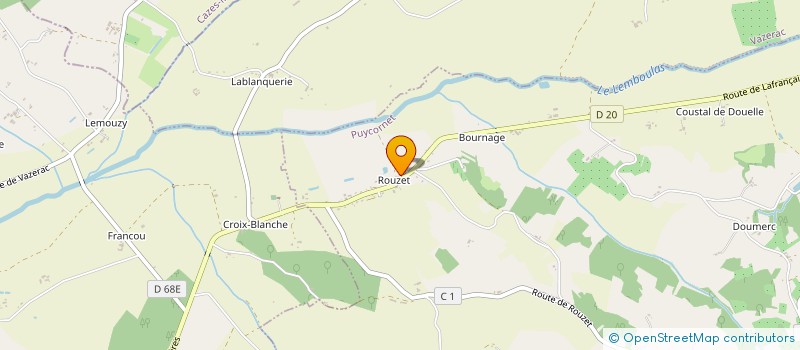 localisation de l'entreprise MADAME ANAIS ANGEVIN  PUYCORNET