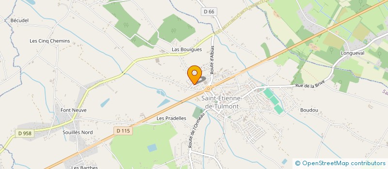 localisation de l'entreprise MADAME ANAIS BARBON  SAINT-ETIENNE-DE-TULMONT
