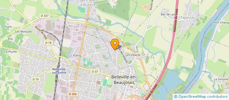 localisation de l'entreprise MADAME ANAIS BERTHILLER  BELLEVILLE-EN-BEAUJOLAIS