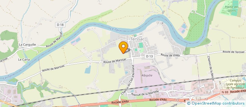 localisation de l'entreprise MADAME ANAIS FAU  TERSSAC