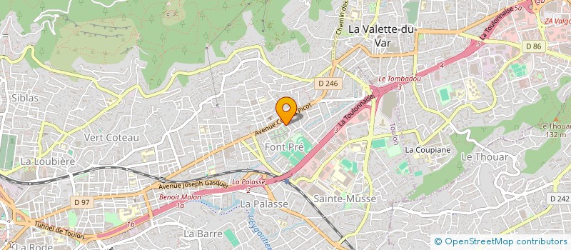 localisation de l'entreprise MADAME ANAIS FERNANDEZ  TOULON