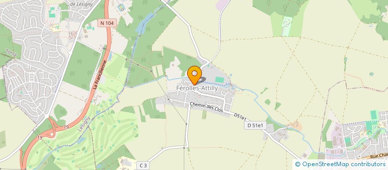 localisation de l'entreprise MADAME ANAIS FORTIER  FEROLLES-ATTILLY