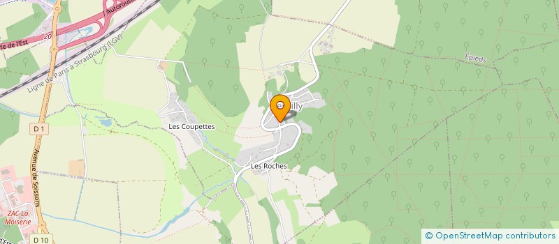 localisation de l'entreprise MADAME ANAIS LACOMBE  VERDILLY