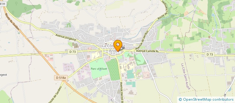 localisation de l'entreprise MADAME ANAIS LACROIX  LA COTE-SAINT-ANDRE