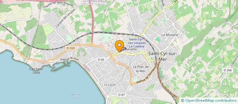 localisation de l'entreprise MADAME ANAIS LAURENT à SAINT-CYR-SUR-MER