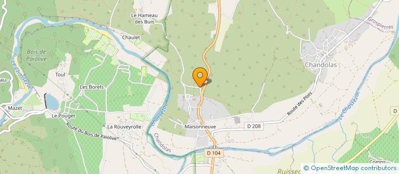 localisation de l'entreprise MADAME ANAIS LE COZ  CHANDOLAS