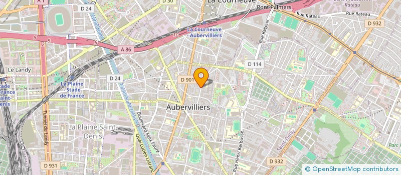 localisation de l'entreprise MADAME ANAIS MESBAH  AUBERVILLIERS