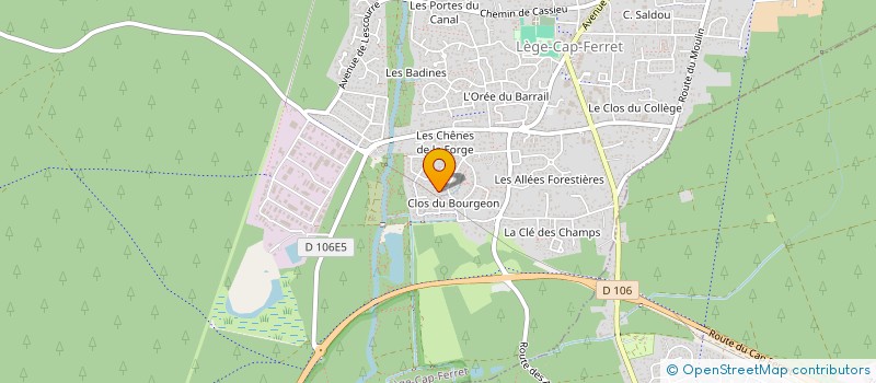 localisation de l'entreprise MADAME ANAIS MOURER à LEGE-CAP-FERRET