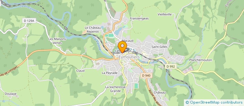 localisation de l'entreprise MADAME ANAIS ROUSSET à EYMOUTIERS