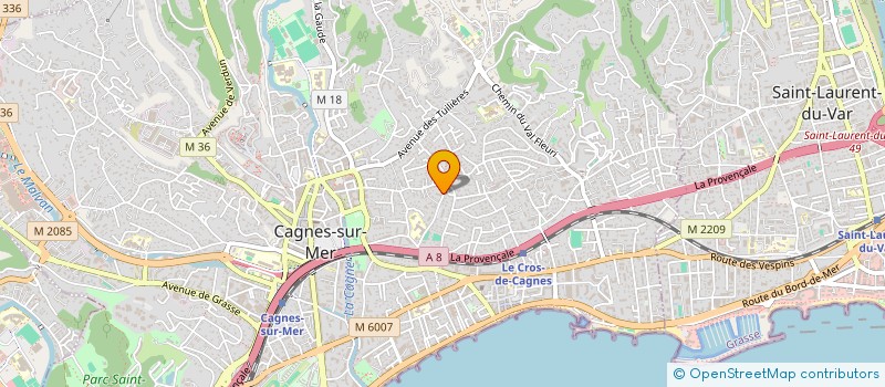 localisation de l'entreprise MADAME ANAIS THARAUD à CAGNES-SUR-MER