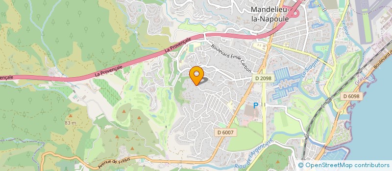 localisation de l'entreprise MADAME ANASTASIA PINCEMIN à MANDELIEU-LA-NAPOULE