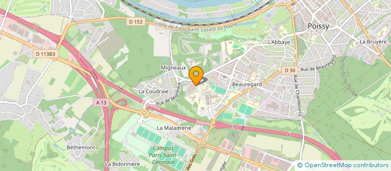 localisation de l'entreprise MADAME ANASTASIE MENIER  POISSY