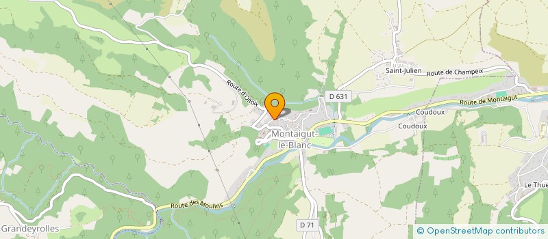 localisation de l'entreprise MADAME ANDREA GONZALEZ DEL CASTILLO à MONTAIGUT-LE-BLANC