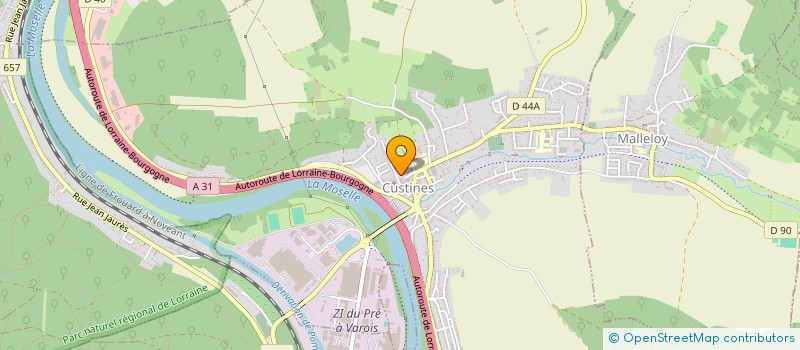 localisation de l'entreprise MADAME ANDREA TOUSSAINT  CUSTINES